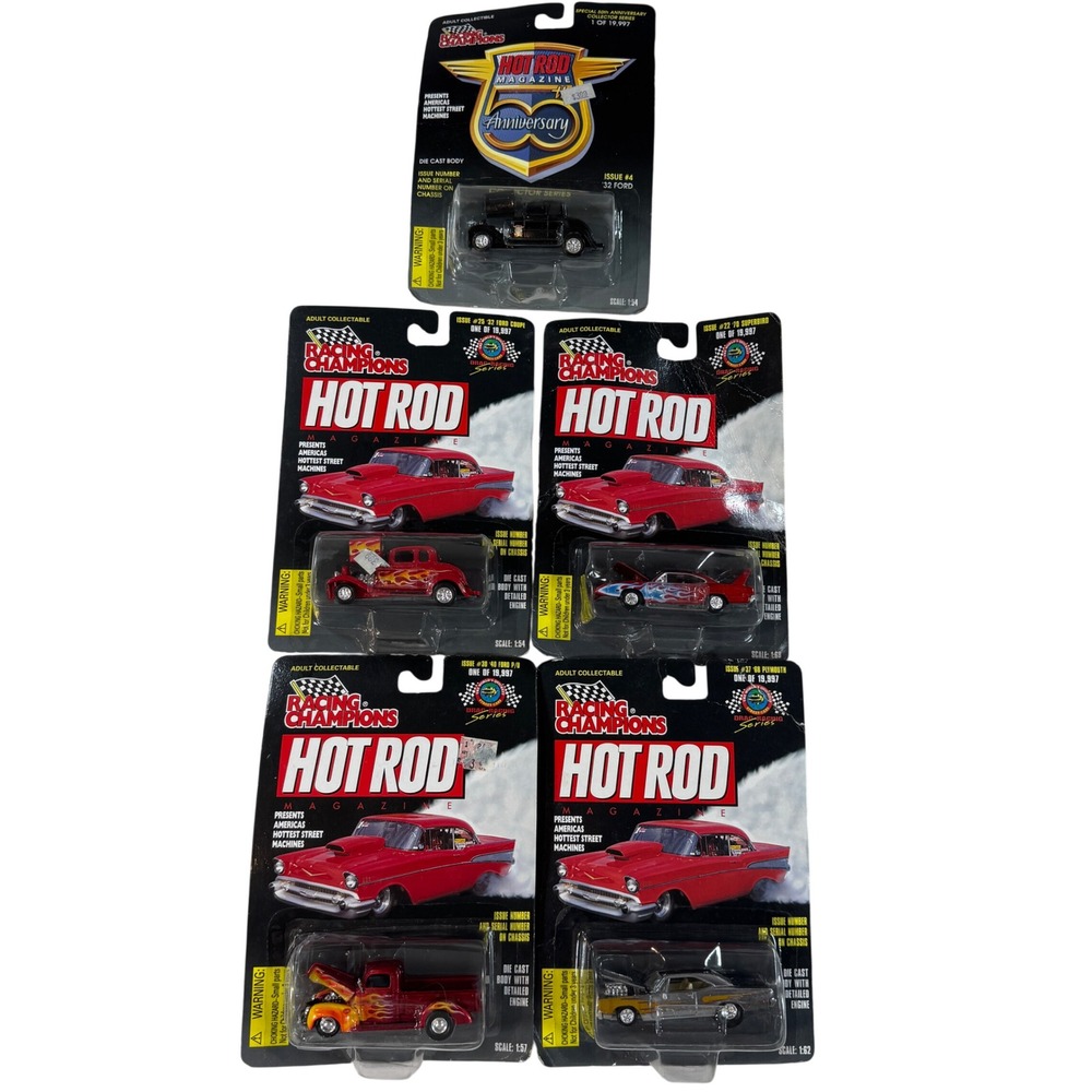 Racing Champions‎ Hot Rod Magazine Die-Cast Car Lot 32 Ford 70 Superbird 5pc Set